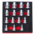 BOXO 15Pc 1/2" 12PT Socket Set (10mm to 24mm)