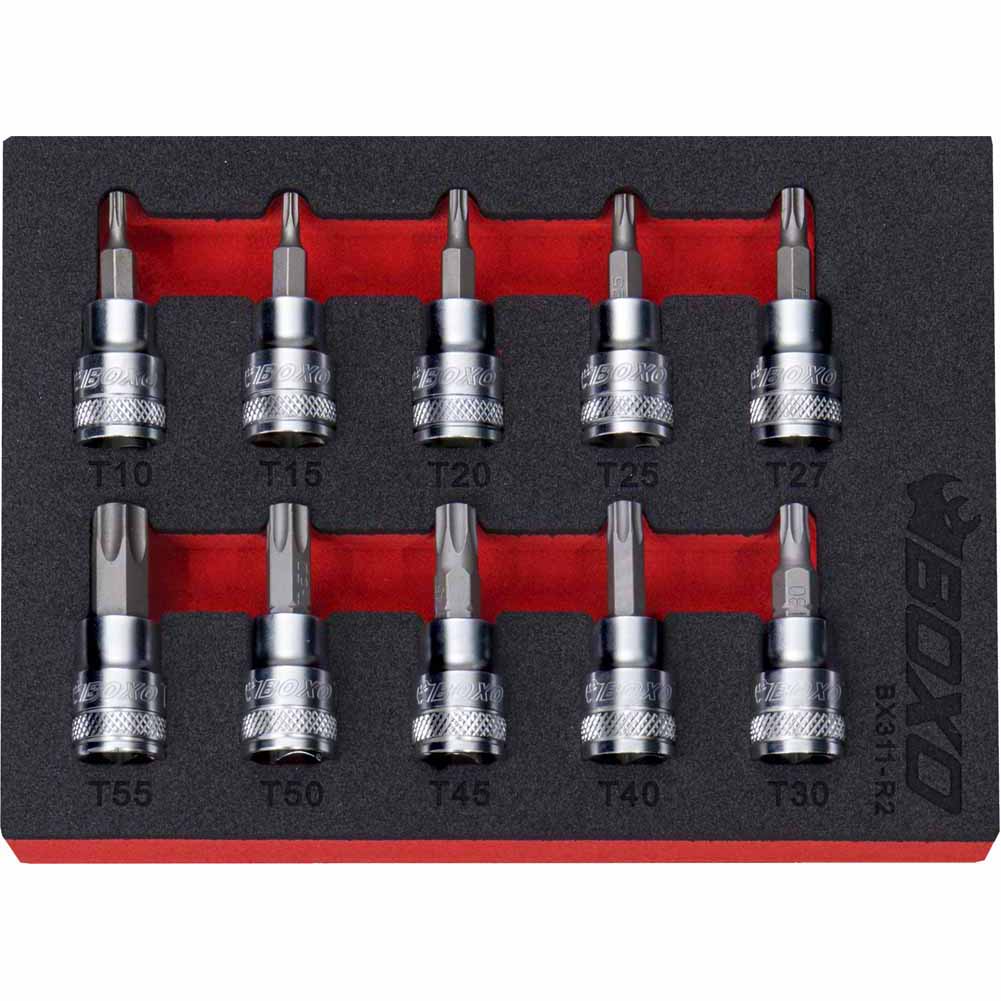 BOXO 10Pc 3/8" Torx Bit Socket Set