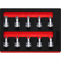 BOXO 10Pc 3/8" Super Stubby Torx Bit Socket Set