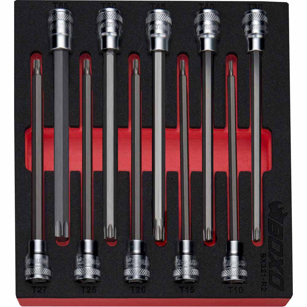 BOXO 10Pc 3/8" Long Torx Bit Socket Set