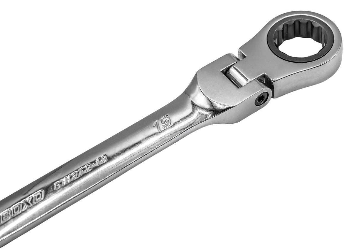 BOXO 12Pc Flex-Head Ratcheting Spanner Set