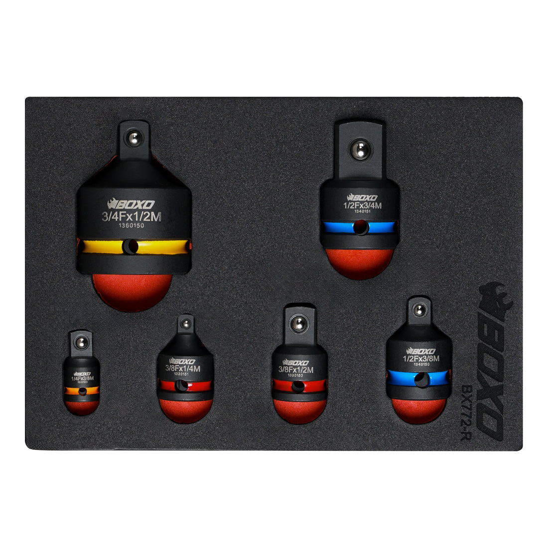 BOXO 6Pc Adapter Set in EVA Foam