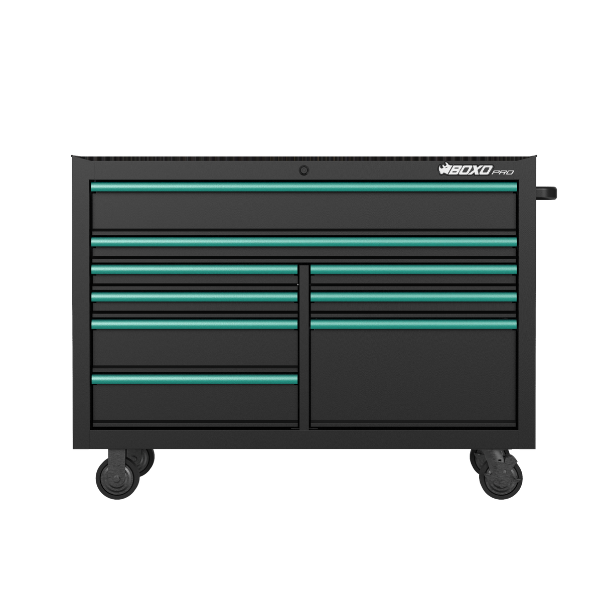BOXO PRO 53" Gloss Finish 9 Drawer Roll Cabinet - Various Trim Options Available